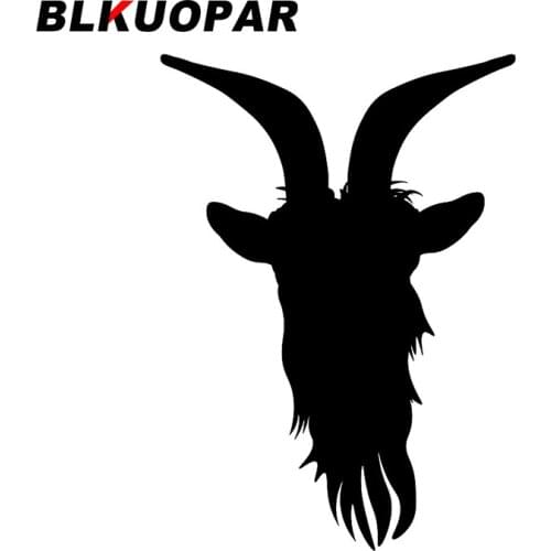 BLKUOPAR for Goat Head Car Stickers Sunscreen Anime Decals Waterproof Die Cut Refrigerator Helmet Decor Vinyl Car Wrap