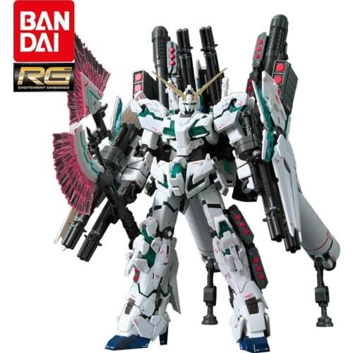 Bandai Gundam Anime Action Figures Assembly Model RG 30 1/144 Fully Equipped Unicorn Gundam Deformable Explosive Armor