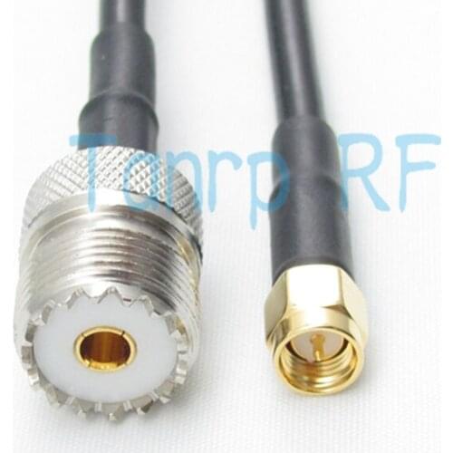 Free shipping! 3feet 1M RF Pigtail coaxial jumper extension cable100CM RG58 cable UHF female jack to SMA male plug connector