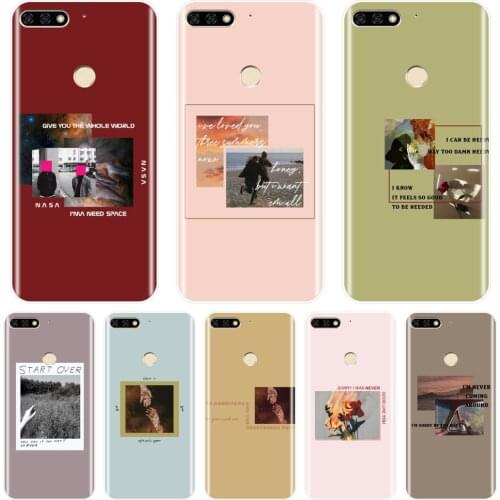 Pink Art Aesthetic Back Cover For Huawei Honor 8X MAX 10 9 8 Silicone Phone Case For Huawei Honor 7 8 9 10 Lite 7S 7X 7A 7C Pro