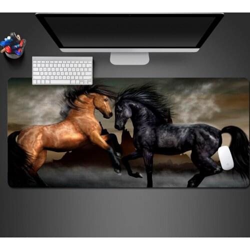 Black Brown Horse Mouse Pad For High Quality Game Players Game Mats Computer Office Keyboard Ultra-thin Table Mats Mouse Pad