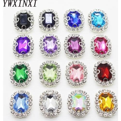New 10pcs Rhinestone Decorative Buckle Crystal Buckle Handmade Material DIY Packaging Ribbon Jewelry Buckle Accessories