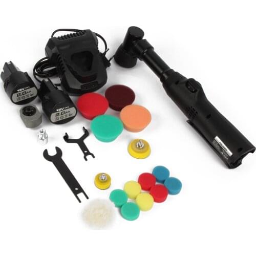 KKMOON Portable Car Polishing Machine Mini Electric Auto Polisher Handheld Rechargeable Car Polishing and Waxing Machine Kit