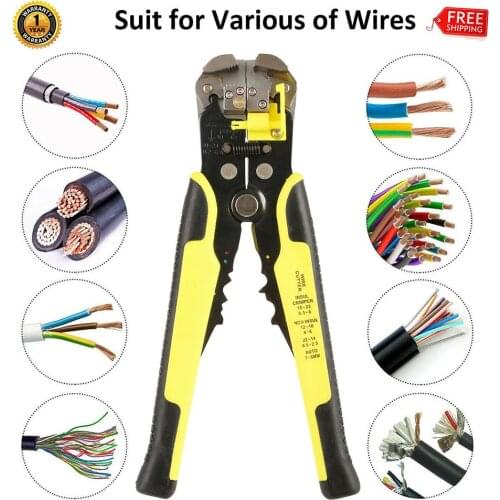 Multifunction Crimping Pliers Wire Clip Pliers Cutter Cable Wire Stripper Ratcheting Terminals Crimper Jaw Molds Clamp Tool Kits