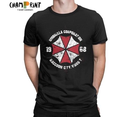 Umbrella Corporation Mens T Shirts Leisure Tee Shirt Short Sleeve Round Collar T-Shirt Cotton Graphic Printed Clothing