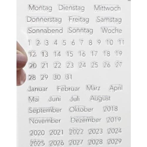 GERMAN 2021 Christmas clear stamp /Seal for DIY scrapbooking/photo album Decorative clear stamp sheets A6015