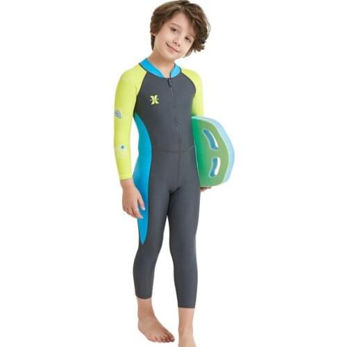New diving suit children boys and girls warm long-sleeved UV protection swimsuit