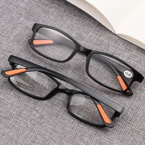 +1.0~+4.0 Reading Glasses Men Women Ultra-light Flexible Eyeglasses Resin Anti-skidding Reading Glasses Presbyopic Eyewear