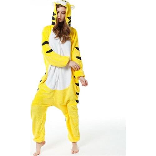 Autumn Winter Flannel Pajamas Hooded Animal Pijama Cartoon Tiger Koala Onesies Boys Pyjama Children Pajamas Girls Kids Homewear