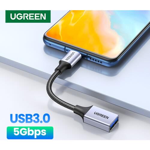 UGREEN USB C to USB 3.0 OTG Adapter USB Type-C OTG Data Cable Connector for Samsung GalaxyS 10 MacBook Pro 2019 USB C Adapter
