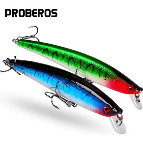 PROBEROS Fishing lure 4.7"-11.94cm/14.47g-0.51oz Minnow Lures 12 color Fishing Baits 6# Hooks Crankbait