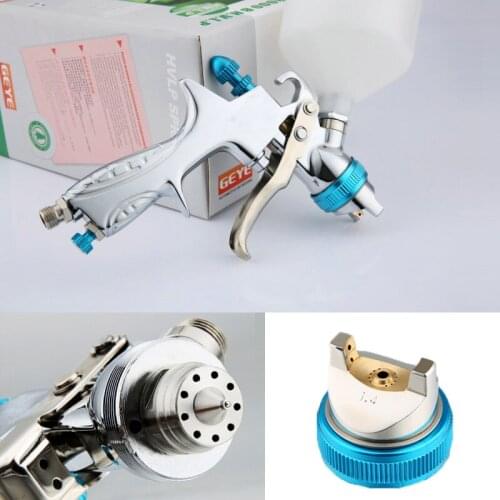 YOHUIE Stainless steel chrome 600ml HVLP Spray Gun Air Paint Spray Guns Airbrush For Painting Car Aerograph 1.4mm Nozzle
