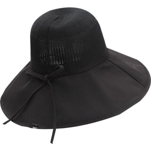 Doitbest Women Mesh ventilation Sun Hat Summer Beach Fisherman Hats Anti-UV Sun Protection Fishing Bucket Hat Cap For Girl