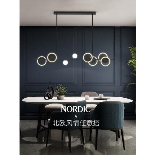 Modern LED Restaurant Chandelier decorative lighting Nordic living room Dining table Round 33W, 46W Black Gold lighting Fixture