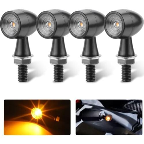 Universal Mini LED Motorcycle Turn Signal light 12V Amber Flasher Indicator Blinker Rear Lights Accessories for Kawasaki for KTM