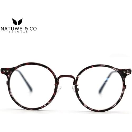 Natuwe&Co Vintage Round Retro TR Clear Lens Glasses 2020 Fashion Optical Frames