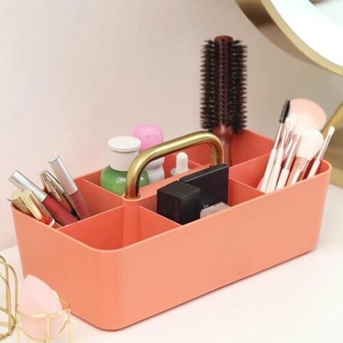 Metal Handle Storage Box Dirt-proof PP Home Office Table Organizer for Bathroom Storage Boxes Organization Home Storage