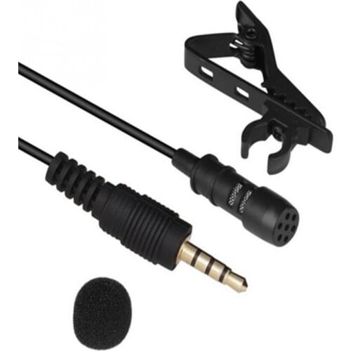 2021 New 3.5mm microphone clip 1.5m speaker stand clip, mini tie clip, universal human voice lapel microphone for mobile phones