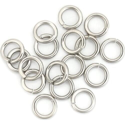 1.8mm/2mm 304 Stainless Steel Opened Jump Rings Silver Color Round Circle Jump Rings For DIY Jewelry Making Findings, 50 PCs