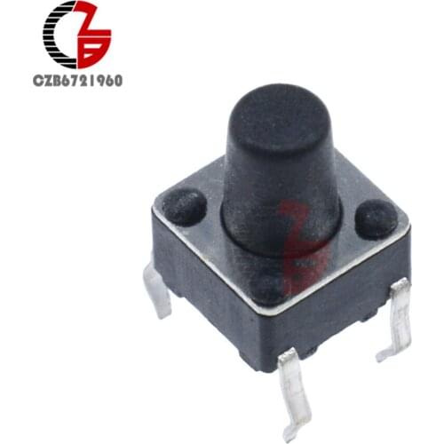 100Pcs Tactile Push Button Switch Tact Switch 6X6X8mm 4-pin DIP