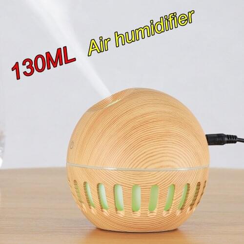 130ml Usb Air Humidifier Aroma Diffusor Wood Grain Home Silent Bedroom Mini Air Conditioner Aromatherapy Small Capacity Office