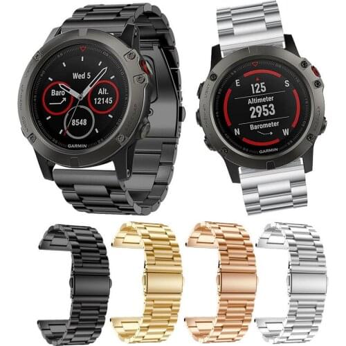 20pcs DHL For Garmin Fenix 3 / HR / 5X watch 26mm Stainless Steel Watch Band + Screwdriver Strap Wrist Bracelet watchband