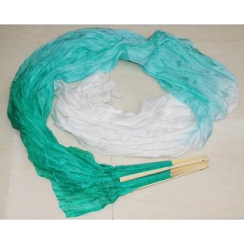 2018 female high quality Chinese Pair of belly dancing fans cheap silk veils dance fans hot sale Figure color