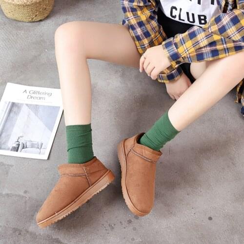 2019 Short Plush Warm Increase Non-slip Booies Winter Boots Women Snow Boots Shoes Woman Boots Fashion Thick Boots U11-65