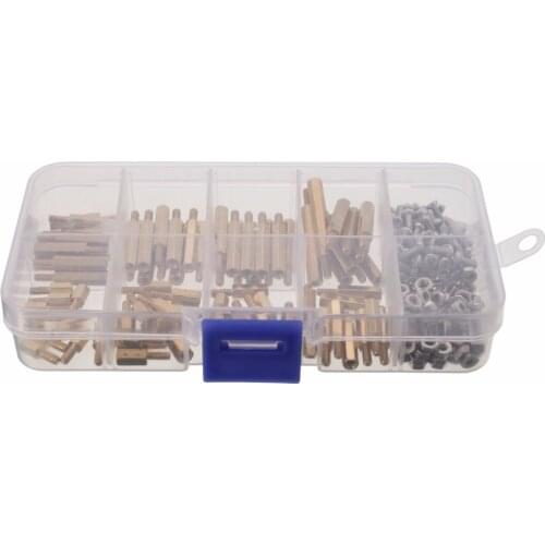 240pcs Brass M2.5 Hex Male-Female Standoff/Screw/Nut Kit 6/8/10/12/15/18/20/25MM For Raspberry-Pi Spacer