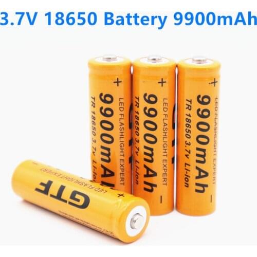 3.7V 9900mAh 18650 Battery lithium rechargeable battery 9900mAh lithium battery 3.7 V bright flashlight rechargeable Battery