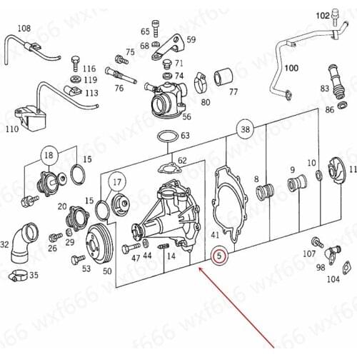 Car Cooling water pump Coolant pump W140mer ced es-be nzS420 Circulating pump Engine water pump Mechanical cooling water pump