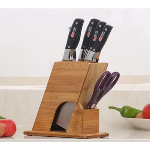 Bamboo Multi-Functional Kitchen Knife Holder Eco-Friendly Kitchen Tool Organizer Storage Box Cook Chopper Racks