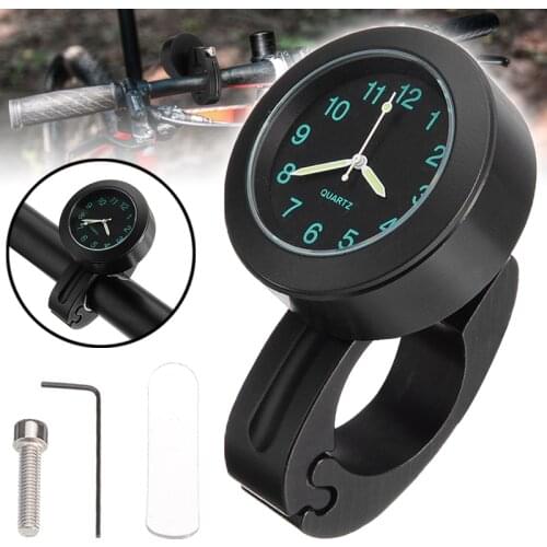 Mini 7/8" 1" Universal Motorcycle Clock Motorbike Bike Handlebar Mount Dial Clock Watch Waterproof Time Gauge Auto Replacement