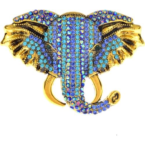 CINDY XIANG Pretty Elephant Nose Brooch Pins For Men Party Coat Scarf Jewelry Accessories Cute Animal Rhinestone Brooches Broche