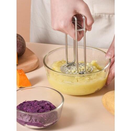 Stainless Steel Potato Masher Pressed Mashed Potatoes Fruit Vegetable Crusher Crushing Tool For Kitchen Gadgets Accessories 2021