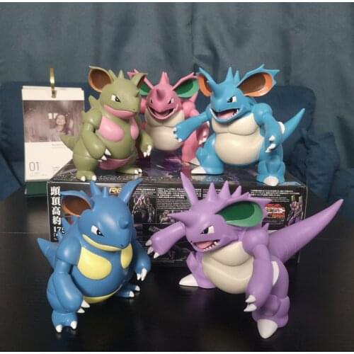 Pokemon Poison and Ground Type Nidoking Nidoqueen Scale 1/10 Action Figure Model Ornament Toys Children Gifts