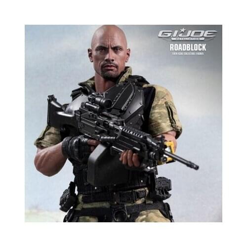 Ht Hottoys 1/6 scale figure doll Roadblock Dwayne Johnson G.I.Joe: Retaliation 12" action figure doll Collectible Figure Model