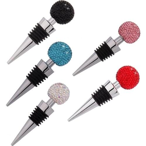 Crystal Ball Wine Stopper Bottle Plug Toppers Accessories for Red Wine Whiskey
