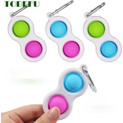 Montessori Simple Dimple Fidget Mini Push Toy Board Controller Keychain Fat Brain Antiestres Pressure Stress Reliever Kid Adult