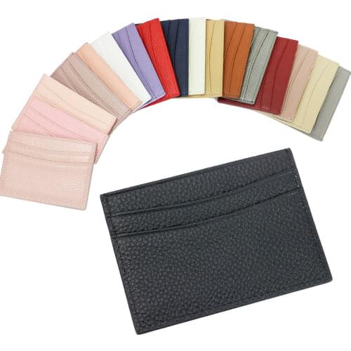Classic Genuine Leather Card Holder Men Slim Wallet Business Card Holder Bank Cardholder Women Credit Card Case