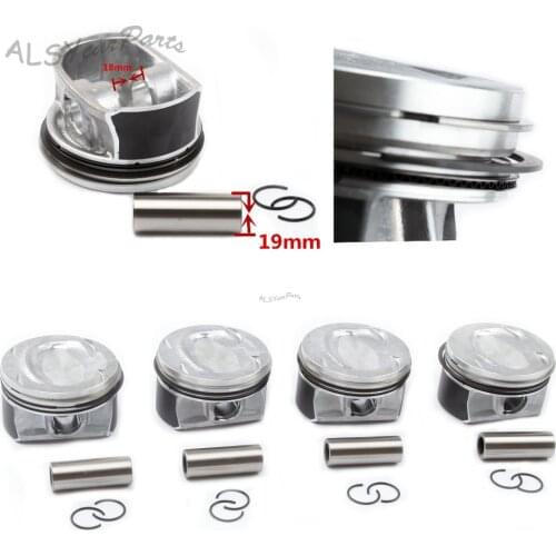 YMM OEM Pin 19mm 03C 107 065 AP Piston & Piston Ring Kit For Audi A1 A3 S3 VW Golf Passat Jetta Skoda 1.4TSI CAXA 03C195151A