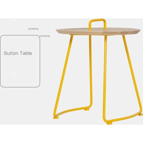 Nordic Small Apartment Round Coffee Table Modern Minimalist Household Furniture End Tables Creative Living Room Sofa Side Table