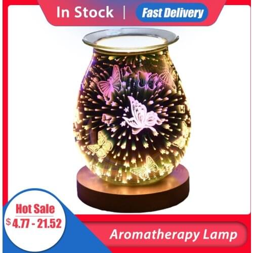 Aromatherapy Lamp Night-light Exquisite 3D Electric Diffuser Wax Melt Oil Burner UK US EU Plug Holder For Home Bedroom Gift 2021
