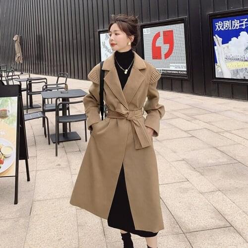 Moramoon Womens Camel Coats