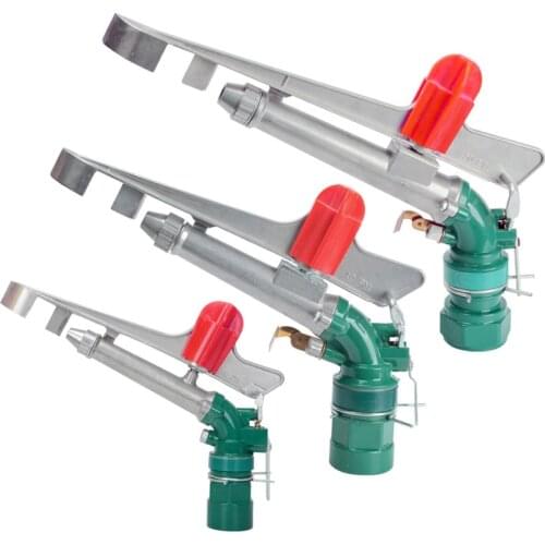 1.5'' 2'' 2.5'' 0-360° rotation Adjustable Sprinkler Gun Irrigation Spray Gun field Garden Sprinkler Large Area Water Irrigation
