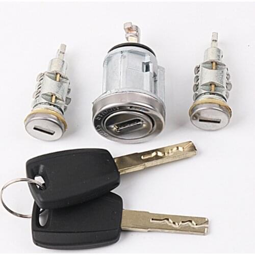 Complete Set Ignition Door Trunk Lock Barrel Cylinder for Fiat SIP22 Blade With 2 keys for Locksmith Tools