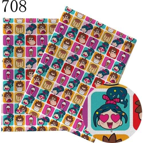 Half yard 45X145cm shopping bag fabric Print Polyester cotton DIY Material Pillow Hat sofa kird mask Handmade 708