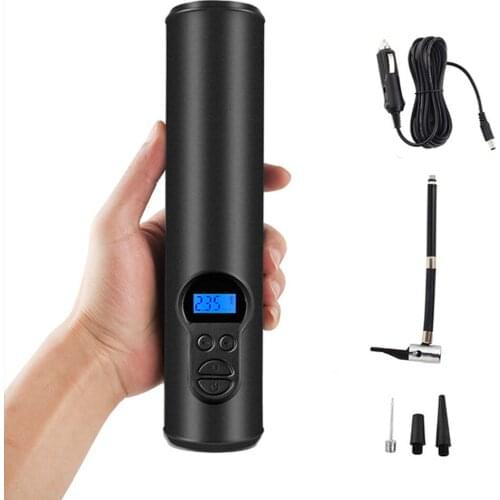 Portable Car Air Pump Wireless Mini Inflatable Electric Tire Rechargeable Tyre Inflator With LED Light Bike