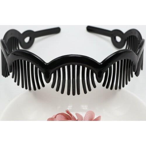 6 Plastic Simply Style Wave Comb Teeth Hair Band Headband Hair Accessories