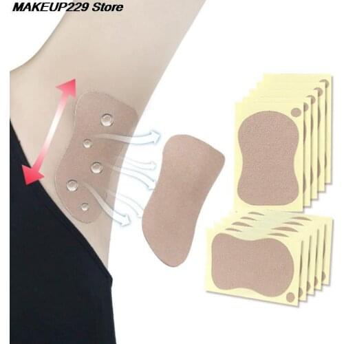 Underarm Sweat Pads for Clothing T-Shirt Anti Sweat Armpit Absorbent Pads Summer Deodorants Armpit Absorbent Pad Sticker Random